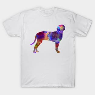 Austrian Black and Tan Hound in watercolor T-Shirt